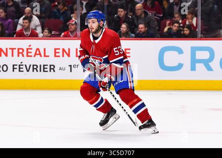 1. Februar 2020: Der Verteidiger Victor Mete (53) der Montreal Canadiens im Bell Centre in Montreal, Quebec. David Kirouac/CSM(Credit Image: &Copy; David Kirouac/CSM via ZUMA Wire) Stockfoto