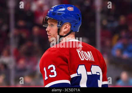 1. Februar 2020: Sehen Sie sich das Montreal Canadiens Center Max Domi (13) beim Spiel der Florida Panthers bei Montreal Canadiens im Bell Centre in Montreal, Quebec an. David Kirouac/CSM(Credit Image: &Copy; David Kirouac/CSM via ZUMA Wire) Stockfoto