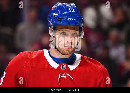 1. Februar 2020: Sehen Sie sich das Montreal Canadiens Center Max Domi (13) beim Spiel der Florida Panthers bei Montreal Canadiens im Bell Centre in Montreal, Quebec an. David Kirouac/CSM(Credit Image: &Copy; David Kirouac/CSM via ZUMA Wire) Stockfoto