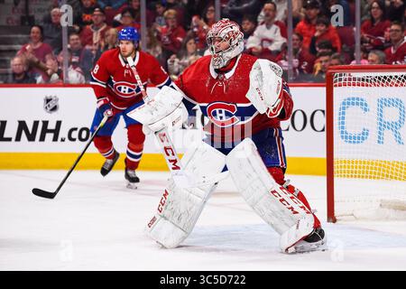 1. Februar 2020: Montreal Canadiens Torwart Carey Price (31) verfolgt das Spiel während des Spiels der Florida Panthers bei Montreal Canadiens im Bell Centre in Montreal, Quebec. David Kirouac/CSM(Credit Image: &Copy; David Kirouac/CSM via ZUMA Wire) Stockfoto