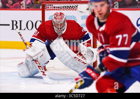 1. Februar 2020: Montreal Canadiens Torwart Carey Price (31) verfolgt das Spiel während des Spiels der Florida Panthers bei Montreal Canadiens im Bell Centre in Montreal, Quebec. David Kirouac/CSM(Credit Image: &Copy; David Kirouac/CSM via ZUMA Wire) Stockfoto