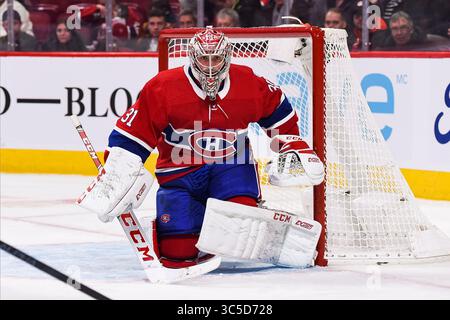 1. Februar 2020: Montreal Canadiens Torwart Carey Price (31) verfolgt das Spiel während des Spiels der Florida Panthers bei Montreal Canadiens im Bell Centre in Montreal, Quebec. David Kirouac/CSM(Credit Image: &Copy; David Kirouac/CSM via ZUMA Wire) Stockfoto