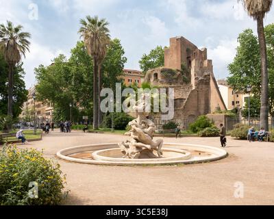 Piazza Vittorio Emanuele II im Frühling, Rom Stockfoto