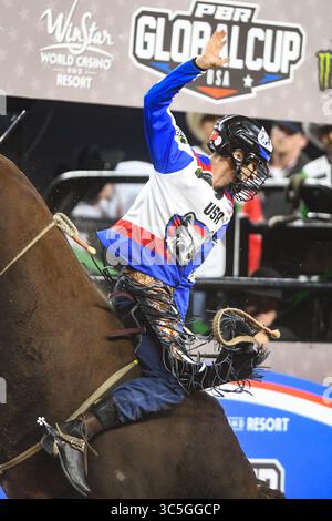 15. Februar 2020, Arlington, Texas, USA: COLTEN JESSE in Aktion während der ersten Runde im AT&T Stadium in Arlington, Texas. (Bild: © Amy Sanderson/ZUMA Wire) Stockfoto