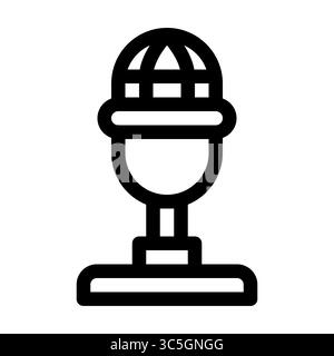 Symbol für Computermikrofon. Tischmikrofon. Musik-, Blogger- und Multimedia-Peripheriegeräte. 48 x 48 Pixel Stock Vektor