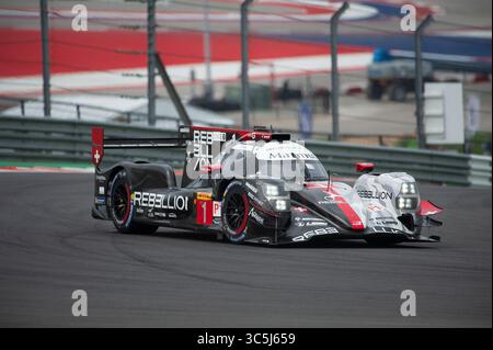 23. Februar 2020: Rebellion Racing Bruno Senna (Fahrer 1), Gustavo Menezes (Fahrer 2) und Norman NATO (Fahrer 3) mit LMP1 #01 fahren die Rebellion R13 Gibson auf dem Lone Star Le Mans – 6 Stunden Circuit of the Americas in Austin, Texas. Mario Cantu/CSM(Kreditbild: &Copy; Mario Cantu/CSM via ZUMA Wire) Stockfoto