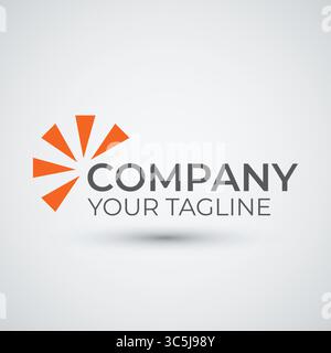 Simple Minimal Vector Logodesign Von Sun Stock Vektor