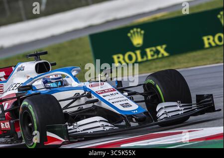 27. Februar 2020, Montmelo, Katalonien, Spanien: Nicholas Latifi nimmt an den Tests für die neue Saison des Formel 1 Grand Prix auf dem Circuit de Catalunya in Montmelo Teil. (Credit Image: © German Vidal/SOPA Images via ZUMA Wire) Stockfoto