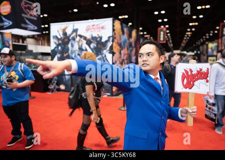 Februar 2020, Chicago, Illinois, USA: Phoenix Wright: ACE Attourney Cosplayer auf der C2E2 (Bild: © Chris Riha/ZUMA Wire) Stockfoto