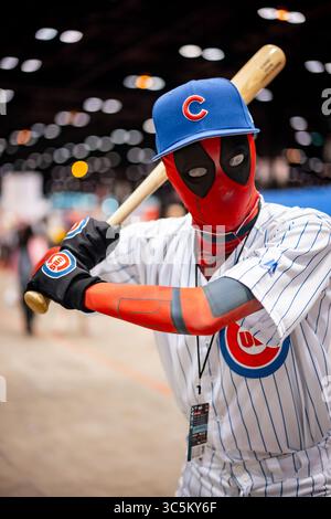 Februar 2020, Chicago, Illinois, USA: Deadpool Cubs Cosplayer auf der C2E2 (Foto: © Chris Riha/ZUMA Wire) Stockfoto