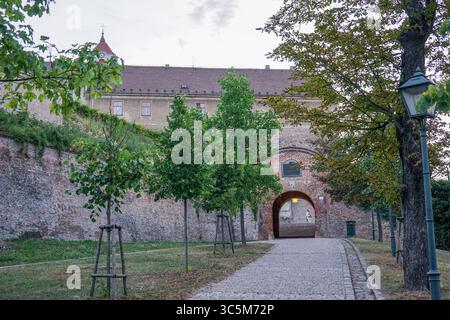 Umgebung des Schlosses Špilberk in Brünn, Tschechische Republik Stockfoto