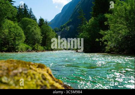 Julianische Alpen, Naturpark Soča-Tal in Slowenien, europa. Stockfoto