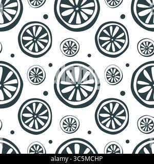 Nahtloses geometrisches Vektormuster und Retro-Style für Textildesign Stock Vektor