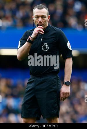 LONDON, VEREINIGTES KÖNIGREICH. 8. MÄRZ: Schiedsrichter Kevin Friend während der englischen Premier League zwischen Chelsea und Evertonat Stanford Bridge Stadium, London, England am 8. März 2020. (Foto von AFS/Espa-Images)(Credit Image: &Copy; ESPA Photo Agency/CSM via ZUMA Wire) Stockfoto