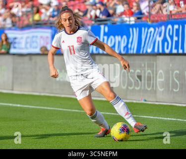 11. März 2020: Die spanische Mittelfeldspielerin Alexia Putellas (11), die während des SheBelieves Cup-Spiels zwischen England und Spanien im Toyota Stadium in Frisco (TX) im Einsatz war. Kevin Langley/CSM(Kreditbild: &Copy; Kevin Langley/CSM via ZUMA Wire) Stockfoto
