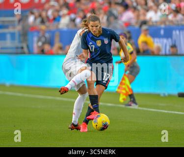 11. März 2020: US-Stürmer Tobin Heath (17), der während des SheBelieves Cup-Spiels zwischen den USA und Japan im Toyota-Stadion in Frisco, TX, im Einsatz war. Kevin Langley/CSM(Kreditbild: &Copy; Kevin Langley/CSM via ZUMA Wire) Stockfoto