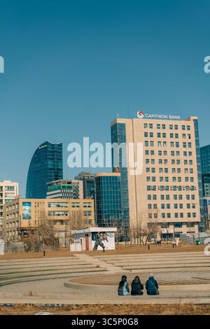 ULAANBAATAR. MONGOLEI. 18. MAI 20125 Skyline der Stadt Ulaanbaatar Mongolei. Hochwertige 4K-Aufnahmen Stockfoto