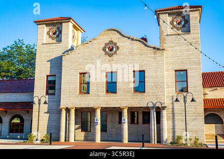 Bismarck, ND, USA - 08. Juli 2025: Bahnhof Bismarck North pacific Historic Depot Stockfoto
