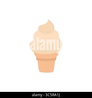 Eiskegel Emoji Symbol Symbol Symbol Vektor Illustration isoliert flach Stock Vektor
