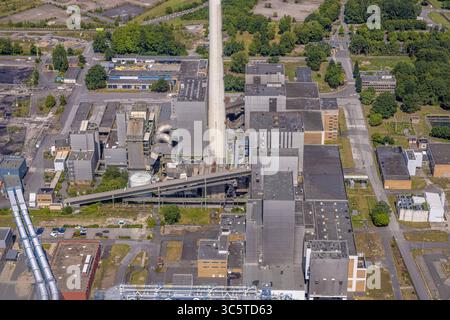 Luftbild, RWE Kraftwerk Westfalen, Teilansicht mit Schornstein, Uentrop, Hamm, Ruhrgebiet, Nordrhein-Westfalen, Deutschland ACHTUNGxMINDESTHONORARx60xEURO *** Luftaufnahme, RWE-Kraftwerk Westfalen, Teilansicht mit Schornstein, Uentrop, Hamm, Ruhrgebiet, Nordrhein-Westfalen, Deutschland ATTENTIONxMINDESTHONORARx60xEURO Stockfoto