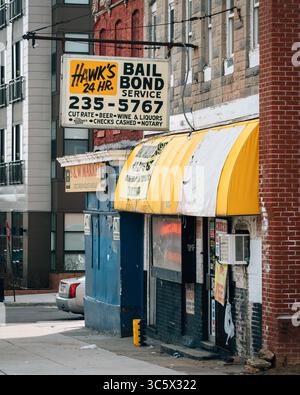 Kaution Bond Service anmelden Baltimore, Maryland Stockfoto