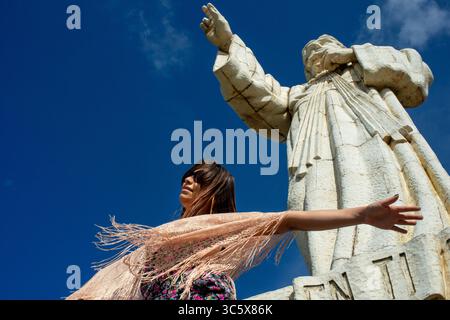 April 2014, Nicaragua: Cristo de la Misericordia Christus der Barmherzigkeit in San Juan Del Sur Nicaragua Zentralamerika (Bild: © Sergi Reboredo/ZUMA Wire) Stockfoto