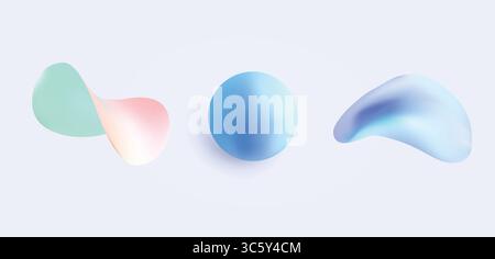 Eine Sammlung abstrakter bunter Formen vor weichem Hintergrund für ästhetischen Appeal Stock Vektor