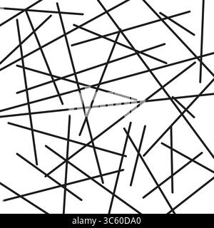Abstraktes Linienmuster. Geometrische Chaos-Textur. Zufälliger Streifenvektor. Moderner Kunsthintergrund. Stock Vektor