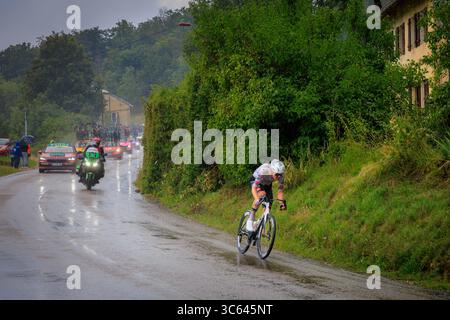 Tour de France Fahrer während der 20. Etappe 2025, Frankreich Stockfoto