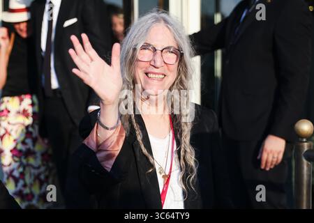 Venedig, Italien. August 2024. Patti Smith nimmt an der BeetleJuice BeetleJuice Premiere während des 81. Internationalen Filmfestivals von Venedig (Mostra del Cinema di Venezia) im Hotel Excelsior Teil. (Foto: Alessandro Bremec/SOPA Images/SIPA USA) Credit: SIPA USA/Alamy Live News Stockfoto