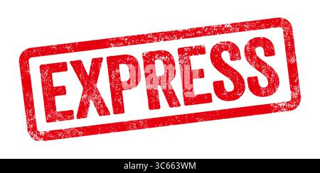 Roter Stempel auf weißem Hintergrund - Express Stockfoto