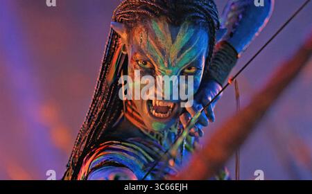 AVATAR 2009 20th Century Fox Film mit Zoe Saldana als Neytiri Stockfoto
