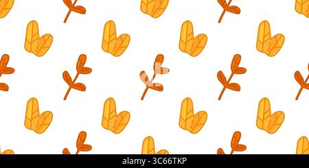 Nahtloses Herbstliches Gelbes Blattmuster Stock Vektor