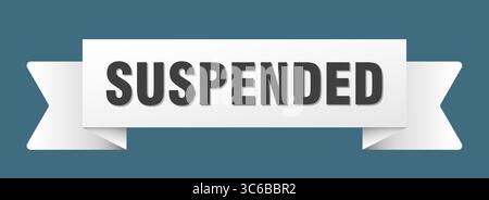 Aufgehängte Schleife. Hängendes Band isoliert auf transparentem Hintergrund Stock Vektor