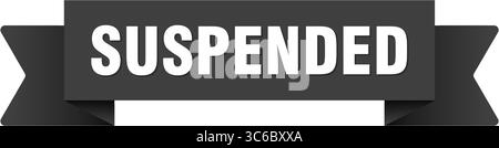 Aufgehängte Schleife. Hängendes Band isoliert auf transparentem Hintergrund Stock Vektor