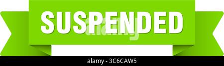 Aufgehängte Schleife. Hängendes Band isoliert auf transparentem Hintergrund Stock Vektor