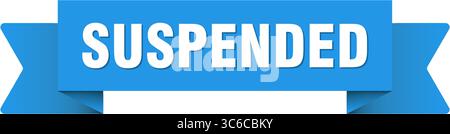 Aufgehängte Schleife. Hängendes Band isoliert auf transparentem Hintergrund Stock Vektor