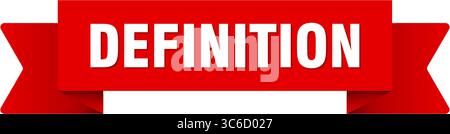 Definitionsband. Definitionsband isoliert auf transparentem Hintergrund Stock Vektor