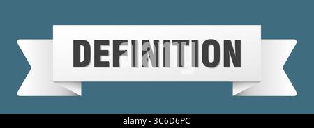 Definitionsband. Definitionsband isoliert auf transparentem Hintergrund Stock Vektor