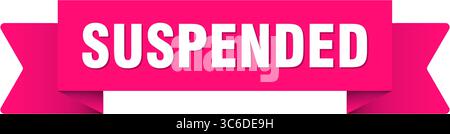 Aufgehängte Schleife. Hängendes Band isoliert auf transparentem Hintergrund Stock Vektor