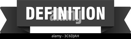 Definitionsband. Definitionsband isoliert auf transparentem Hintergrund Stock Vektor