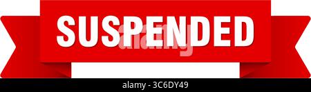 Aufgehängte Schleife. Hängendes Band isoliert auf transparentem Hintergrund Stock Vektor