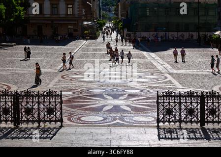 Blick auf den Platz vom Stephansdom Stockfoto