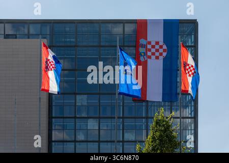 Juni 31, Zagreb, Kroatien, Parade der kroatischen Streitkräfte und Armee anlässlich des 30. Jahrestages der Befreiung durch Operation Storm Stockfoto