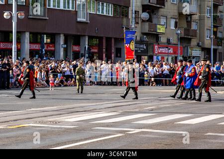 Juni 31, Zagreb, Kroatien, Parade der kroatischen Streitkräfte und Armee anlässlich des 30. Jahrestages der Befreiung durch Operation Storm Stockfoto