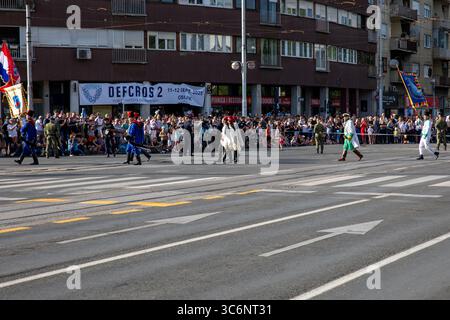 Juni 31, Zagreb, Kroatien, Parade der kroatischen Streitkräfte und Armee anlässlich des 30. Jahrestages der Befreiung durch Operation Storm Stockfoto