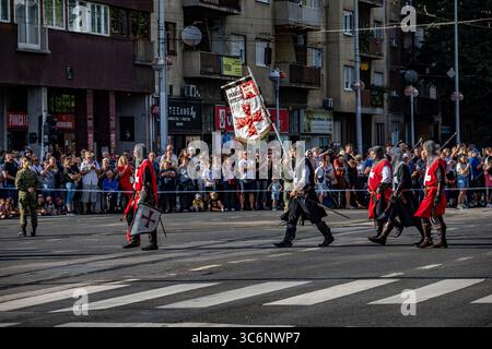 Juni 31, Zagreb, Kroatien, Parade der kroatischen Streitkräfte und Armee anlässlich des 30. Jahrestages der Befreiung durch Operation Storm Stockfoto