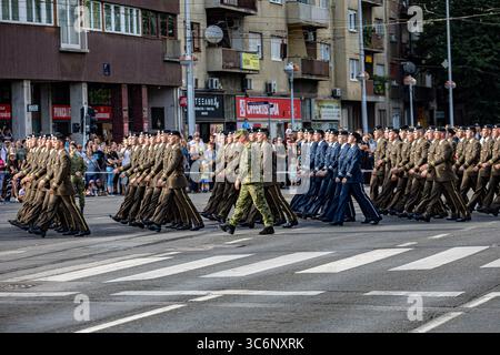 Juni 31, Zagreb, Kroatien, Parade der kroatischen Streitkräfte und Armee anlässlich des 30. Jahrestages der Befreiung durch Operation Storm Stockfoto