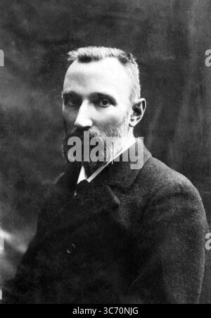Pierre Curie (* 15. Mai 1859 bis 19. April 1906) war ein französischer Physiker, Pionier in Kristallgrafie, Magnetismus, Piezoelektrizität und Radioaktivität. 1903 teilte er mit seiner Frau den Nobelpreis für Physik in Anerkennung der außergewöhnlichen Verdienste, die sie durch ihre gemeinsamen Forschungen zu den Strahlungsphänomenen erbrachten. ©TopFoto Stockfoto