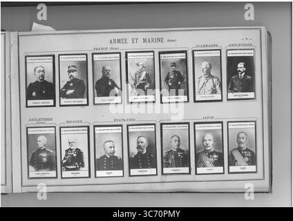 SAMMLUNG FELIX POTIN ARMEE ET MARINE (oberste Reihe l-r) FRANKREICH: General mercier (Auguste) 1833 1832-1904 1840-1904 - General metzinger (Leon-Frederic-Hubert) 1842 1850 1860 - General Peigne (Paul) 1841 - General Pendezec (Jean-Marie-Toussaint) 1842 1832 - General Voyron (Emile 1839-Jean-Francois-Regis 1837) 1838 ALLEMAGNE: Waldersee (ALFRED, comte de Stockfoto
